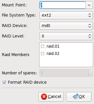 Creating a Software RAID Device